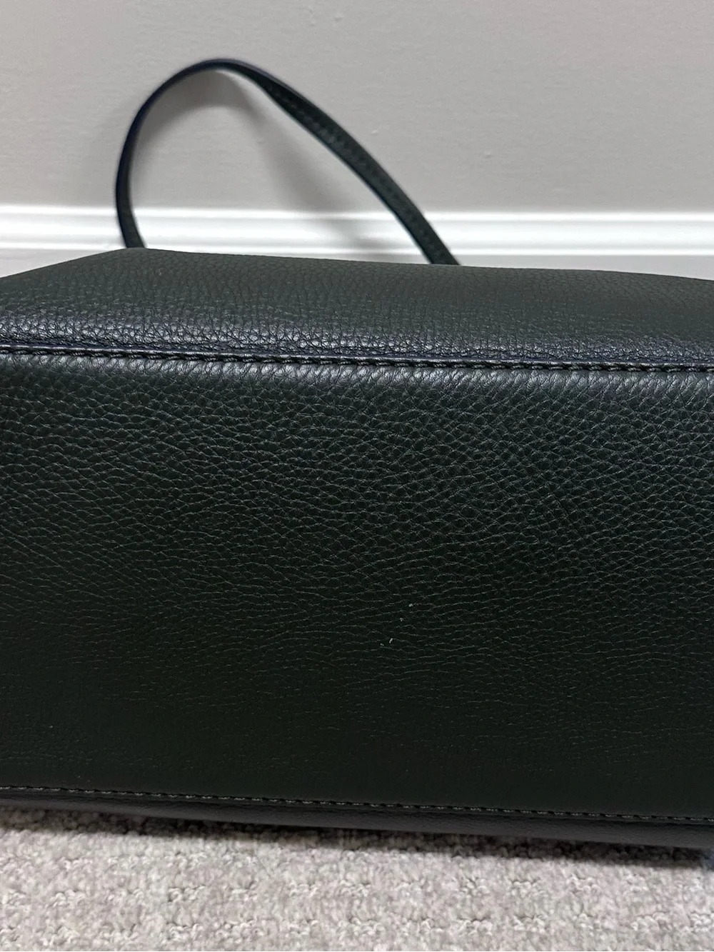 Tory Burch McGraw Olive Pebbled Leather Tote with Tassel